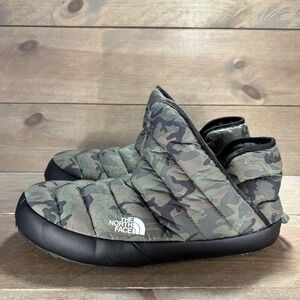 north face thermoball traction booties mens size 12 shoes green camo slippers